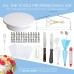 Cake Decorating Rotating Turntable Stand Set with Frosting Piping Bags and Tips Set Icing Spatula and Smoother Pastry Tools - 205 PCS